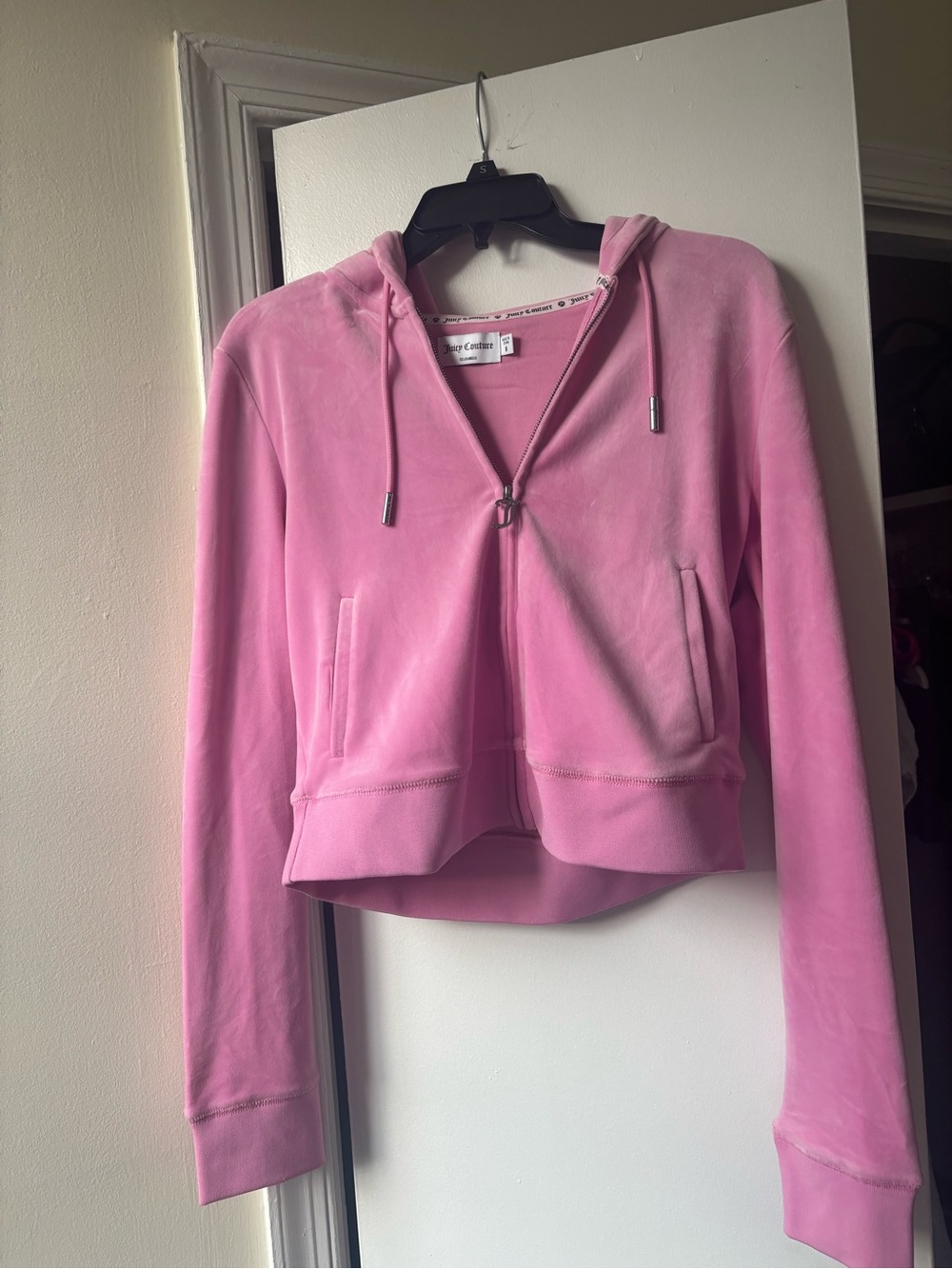Juicy Couture Baby Pink Velour Zip Hoodie